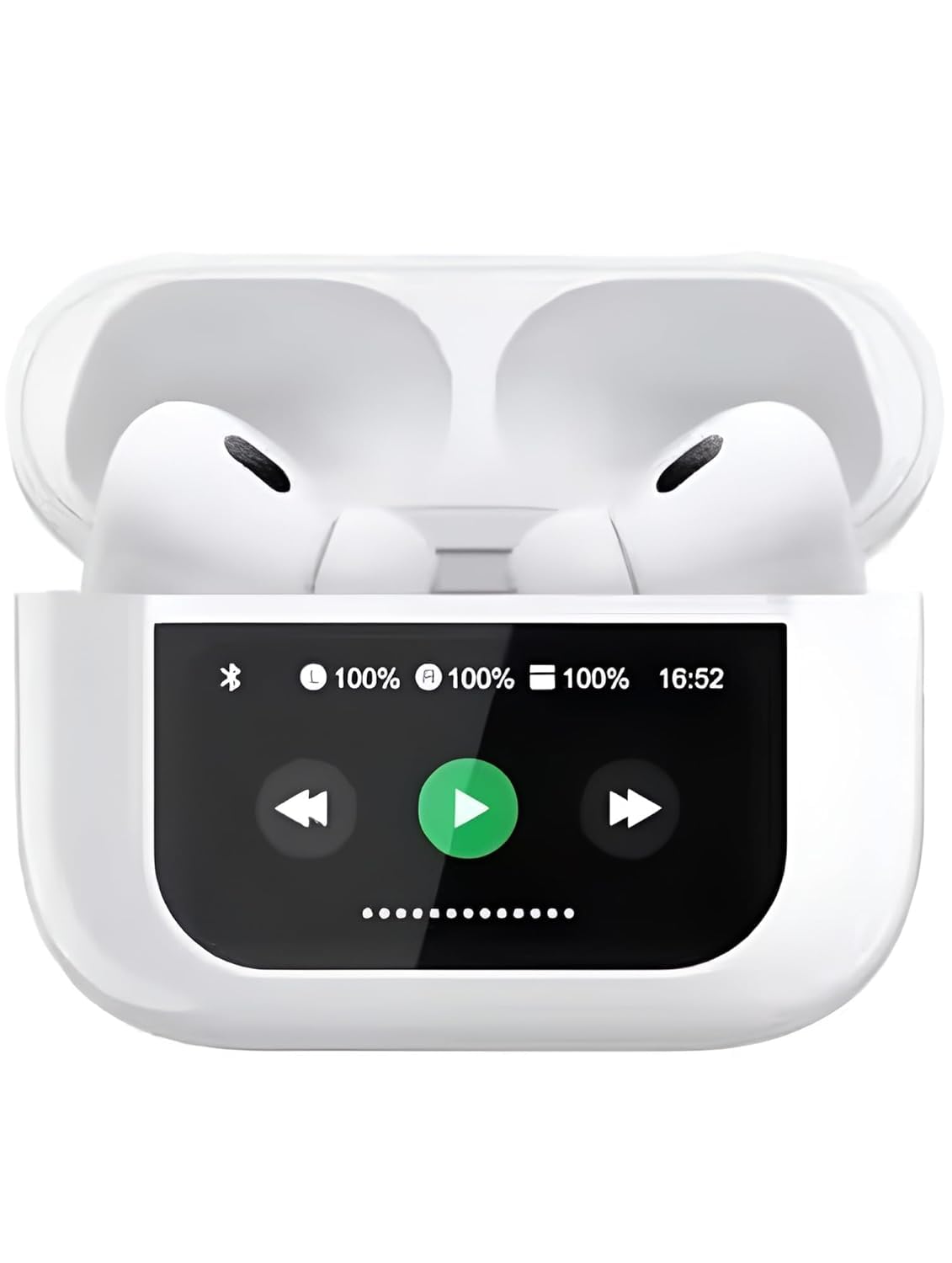 AirPods Pro with Screen – Luxury Look, Premium Performance,Stylish Charging Case,Bluetooth 5.3, HD Audio, Battery Indicator .