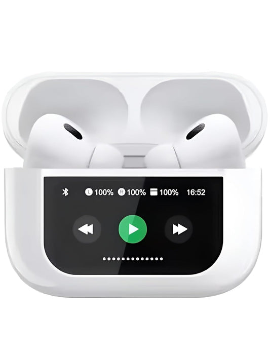 AirPods Pro with Screen – Luxury Look, Premium Performance,Stylish Charging Case,Bluetooth 5.3, HD Audio, Battery Indicator .